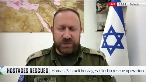 IDF spokesman denies three Israeli hostages were killed in rescue operation Sky News