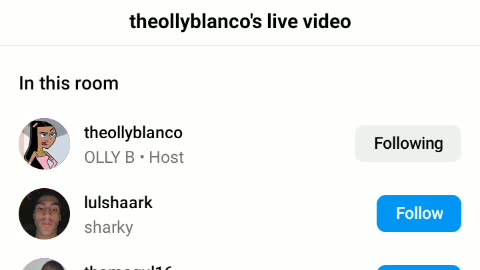 Ollyblanco with sharky and others on Instagram live 3/16/23