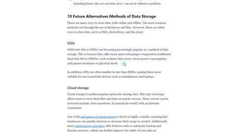 10 Future Alternative Methods of Data Storage