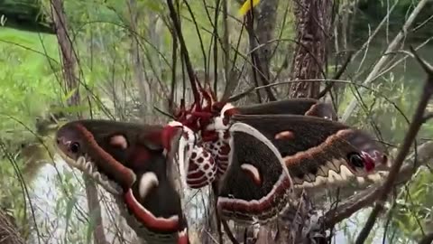 Hyalophora cecropia the cecropia moth is North America's largest native moth