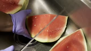 Watermelon cutting