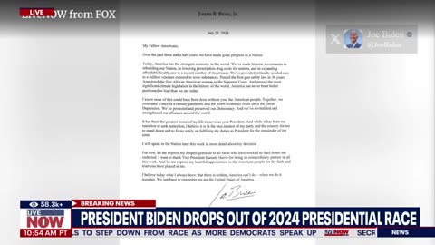 BREAKING: Biden drops out of 2024 presidential race | LiveNOW from FOX