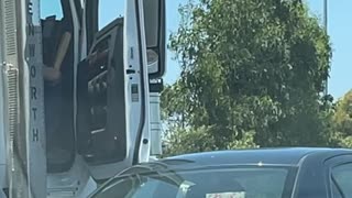 Truck Driver's Road Rage Caught on Camera