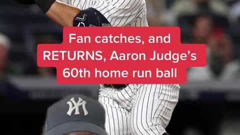 Good guy alert #aaronjudge #homerun