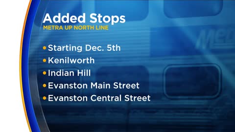 Metra adding 6 new stops starting next month