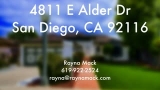 4811 East Alder Drive, San Diego, CA 92116