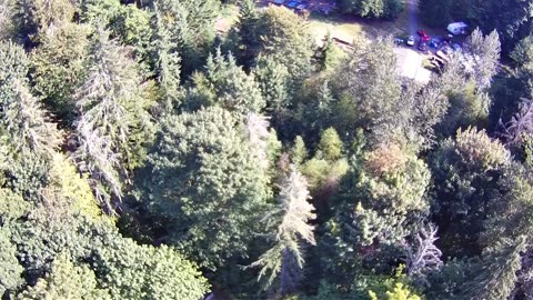 Flying the HolyStone HS720G Drone over landslide on stiliguamish river.