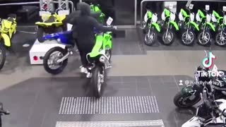 Breaking and stealing bikes right off the showroom