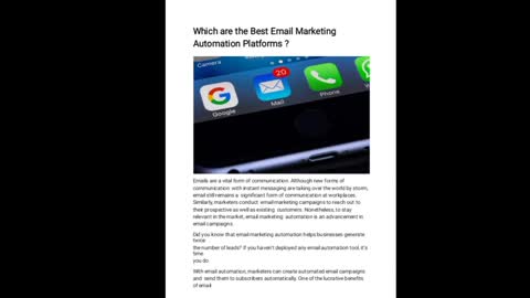 Which are the Best Email Marketing Automation Platforms || MuzammilFord