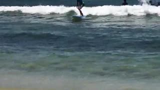 Surfing in Kauai.