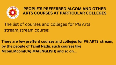 M.com & other PG preferred course and college in Tamil Nadu