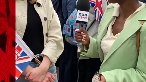 Coronation crowds give their thoughts on the monarchy and Royal Family #Shorts #Coronation #BBCNews