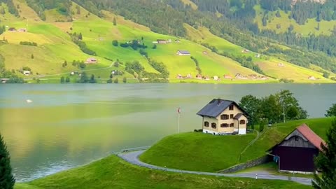 Beautiful Lake Wagitalsee, Switzerland