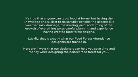 4 important things to consider when designing a food forest
