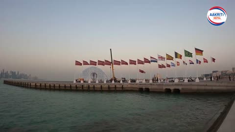 FIFA world Cup 2022 __ Countdown Clock at Doha Corniche __ 4K