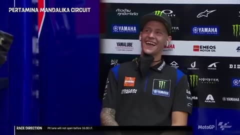 Funny Reaction Fabio Quartararo in Circuit of Mandalika