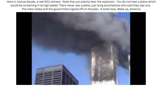 Joshua Goode video. Real witnesses saw the buildings explode and never saw a plane