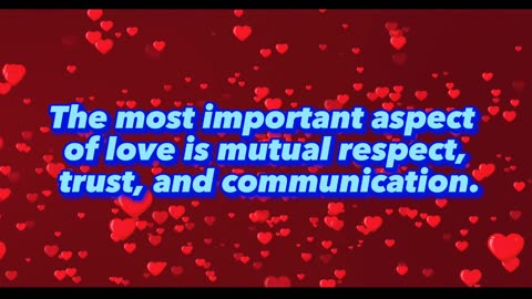 What is the most important aspect of love?