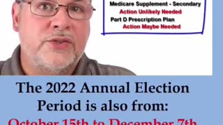 Part 5 - What you need to know about the Medicare Annual Election period.