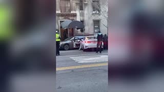 TWO'S A CROWD: Men Argue Inside Moving Car And Smash Into Parked Vehicles