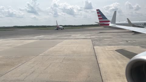 American 737-800 Takeoff out of Charlotte, Inflight, Firm Landing at New York JFK