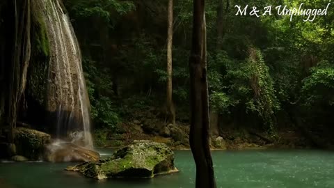 Waterfall and Rain Sounds Relaxing, Meditation, Music 1