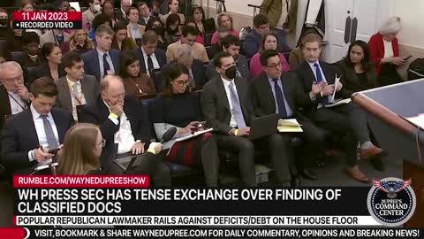 WH Press Sec Has Tense Exchange With Press Over Biden's Classified Docs