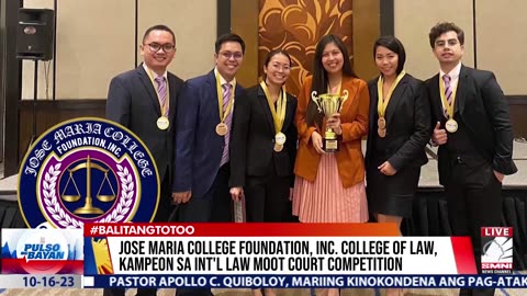 Jose Maria College Foundation, Inc. College Of Law, kampeon sa Int'l Law Moot Court Competition