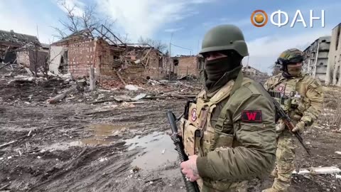 Abandoned Ukrainian military vehicles and trenches in Bakhmut