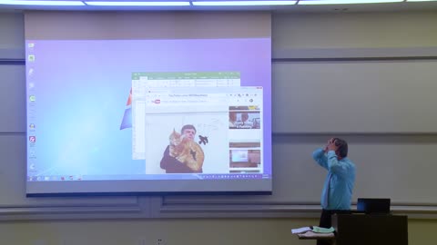 Matthew Weathers - Math Professor Fixes Projector Screen (April Fools Prank)