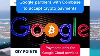 Google partners with Coinbase to accept crypto payments for Google Cloud services!