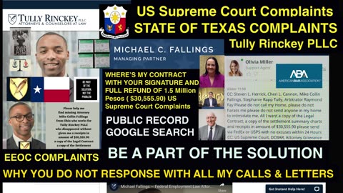 Michael C. Fallings | Attorney at Law Tully Rinckey PLLC - Client Complaints -Tully Rinckey, 2001 L St NW, Washington, DC, Lawyers -Michael C. Fallings - Austin, Texas, United States - LinkedIn - STATE BAR OF TEXAS COMPLAINTS - US SUPREME COURT COMPLAINTS