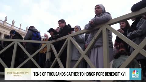 TENS OF THOUSANDS GATHER TO HONOR POPE BENEDICT XVI