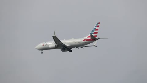 American Airlines Boeing 737 MAX 8 arriving at St Louis Lambert Intl from - STL