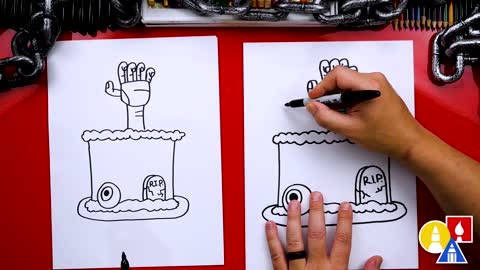 How To Draw A Scary Halloween Birthday Cake