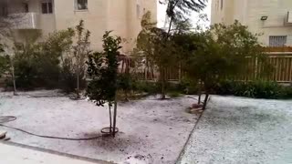 Snow fell in Jerusalem in 2015
