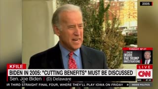 Raising the cap, raising the retirement age for people who are now 30 years old, raising the tax on Social Security, cutting benefits — they're all things that have to be discussed, quite frankly." — Joe Biden