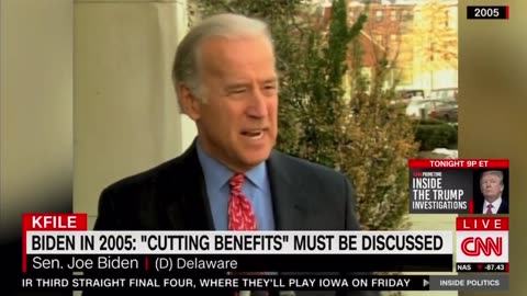 Raising the cap, raising the retirement age for people who are now 30 years old, raising the tax on Social Security, cutting benefits — they're all things that have to be discussed, quite frankly." — Joe Biden