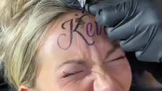 "Influencer" Has BF's NAME Tattooed on Her HEAD!