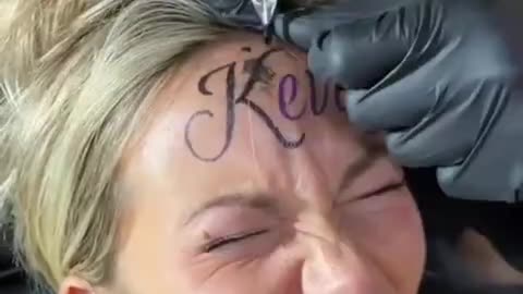 "Influencer" Has BF's NAME Tattooed on Her HEAD!