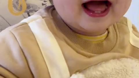 Laughing baby girl. Child is laughing. Mod refreshing video