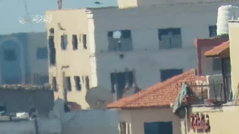 Al-Qassam fighters confront the enemy forces penetrating the vicinity of Al-Shifa Medical Complex