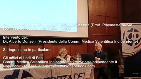Intervento del Dott. Alberto Donzelli al dibattito seguente alla proiezione di "Invisibili"