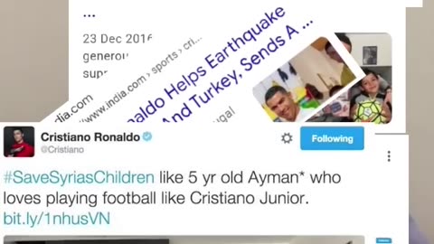 Cristiano Ronaldo helps Syria