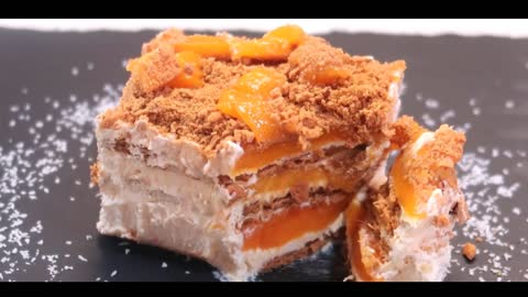 Mango Graham Cake ~ Dessert ~ No Bake Cake Recipe