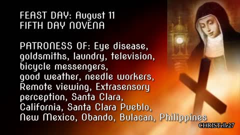 ST. CLARE NOVENA : Day 5 | Patron of Eye Disease, Television, etc.
