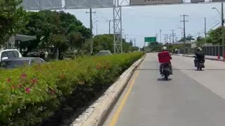 Paro de taxistas Cartagena. Entrada a Bocagrande