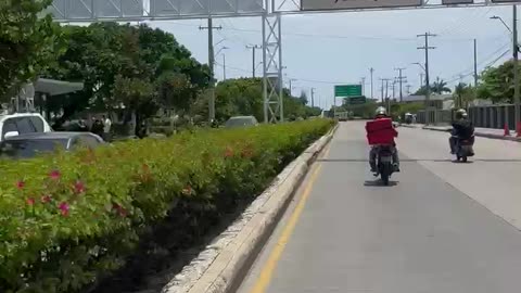 Paro de taxistas Cartagena. Entrada a Bocagrande