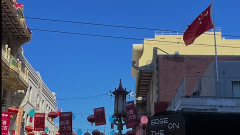 Beautiful San Francisco Chinatown on Chinese New Year Day, Year of the Dragon