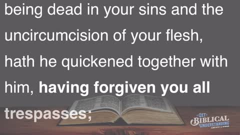 Get Biblical Understanding #67 - Forgiveness